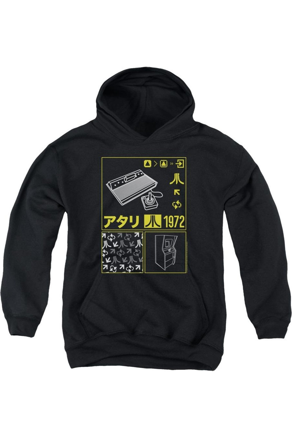 

Atari Kanji Squares Молодежная толстовка с капюшоном Gildan, черный