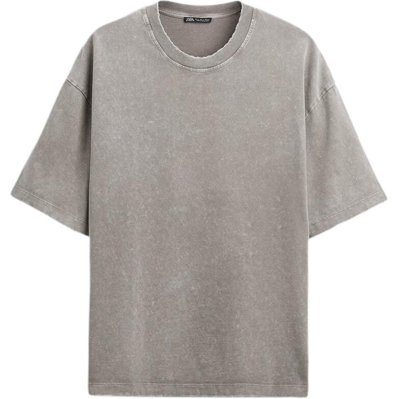 

Футболка мужская темно-серо-коричневая Zara, коричневый