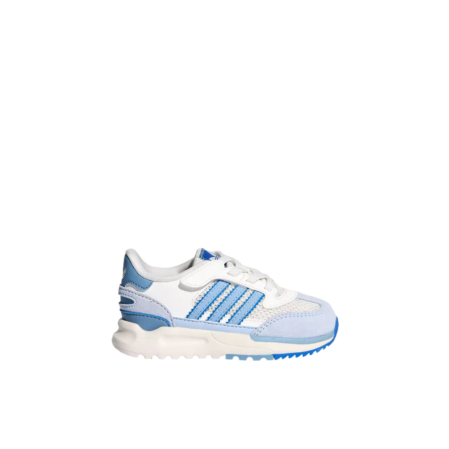 Кроссовки RETROPY из синтетической кожи и текстиля, низкие, для малышей Adidas Originals, White/Crystal Blue/Smoke Blue — фото 3