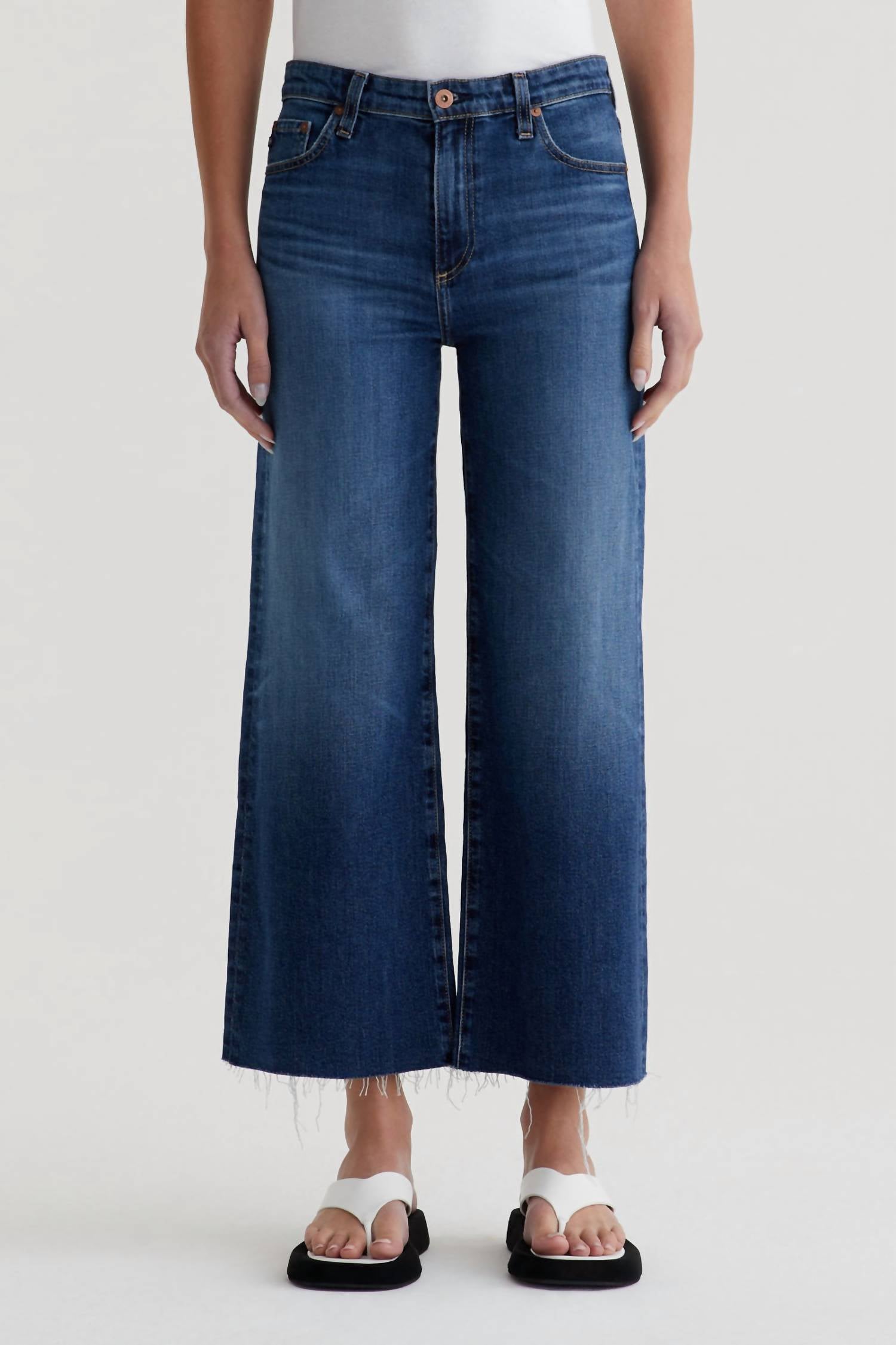 

Укороченные джинсы Saige Wide Leg In Plume AG Jeans