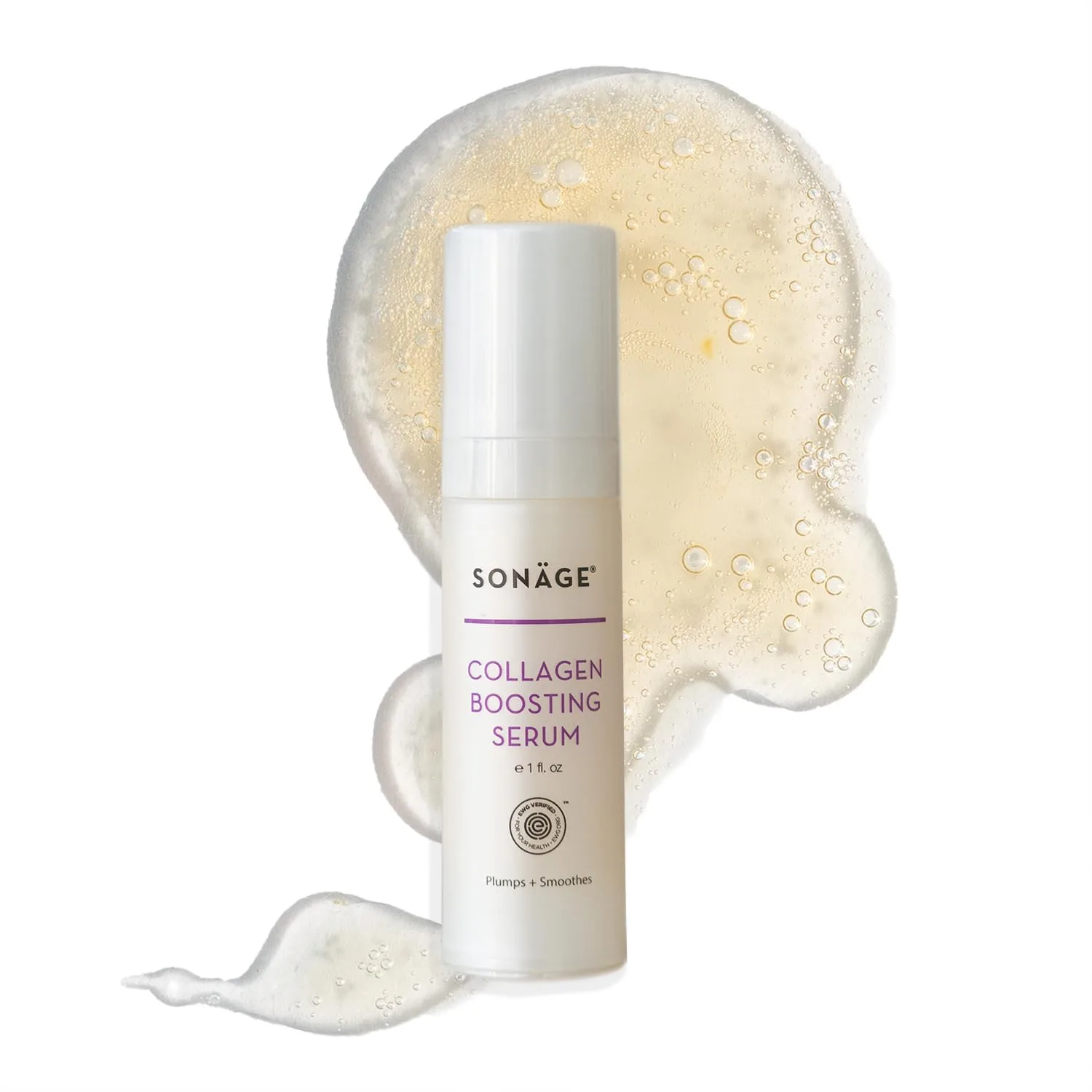 Сыворотка Sonage — Collagen Boosting Serum: веганская антивозрастная для лица | Разглаживает, придает объем, 29.6 мл