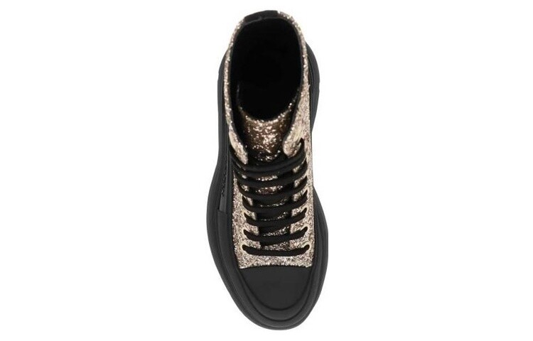 Ботинки женские Alexander Mcqueen Tread Slick Martin, золотой — фото 3