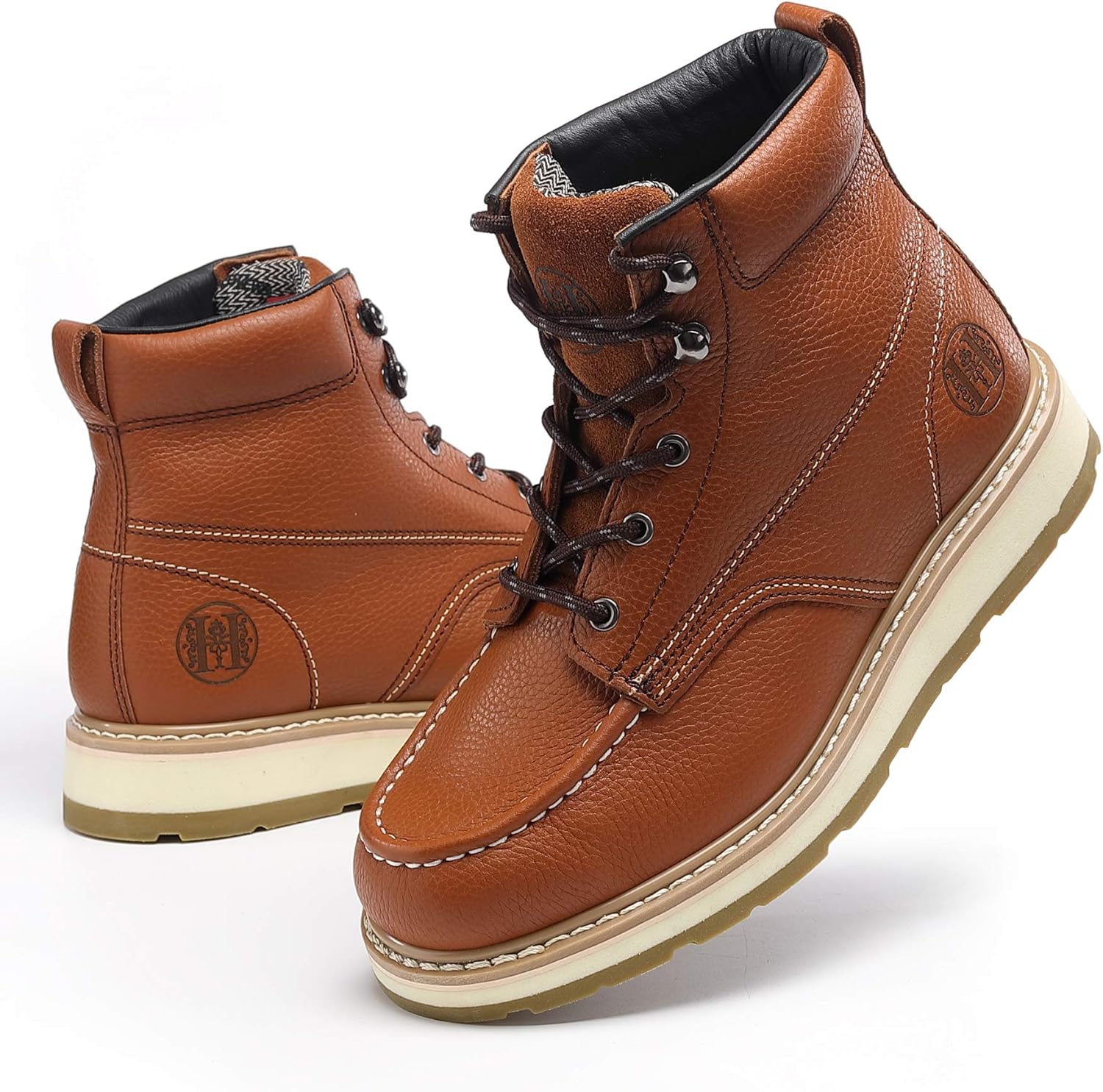 

Ботинки Montwell для Мужчин, 15 см, с Мягким Носком, Водонепроницаемые, Нескользящие, Пробоезащитные, коричневый