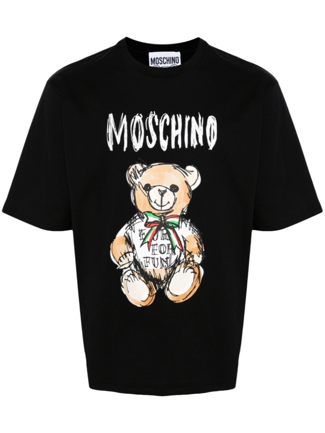 

Moschino футболка с логотипом, черный