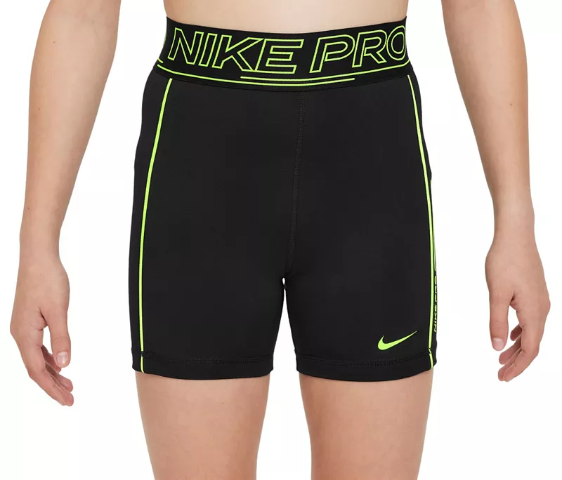 

Шорты Nike для девочек Pro Dri-FIT Sport 3 дюйма, цвет Black/Volt Green