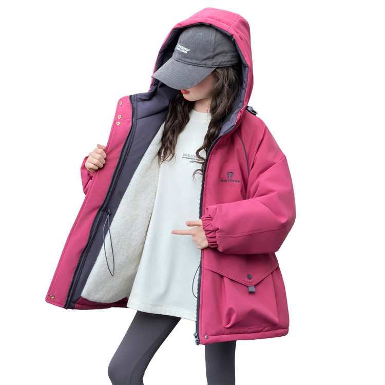 

Утепленная куртка для детей 3-7 лет PROTECTCAMEL, розовый красный