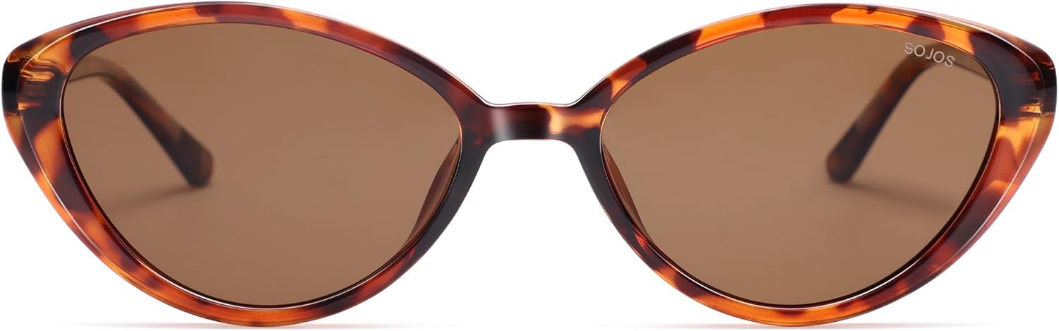 

Женские солнцезащитные очки SOJOS в стиле ретро «кошачий глаз», поляризованные, из материала TR90, сверхлегкие, овальной формы, винтажные, с защитой от УФ-излучения UV400, Tortoise Brown/Brown