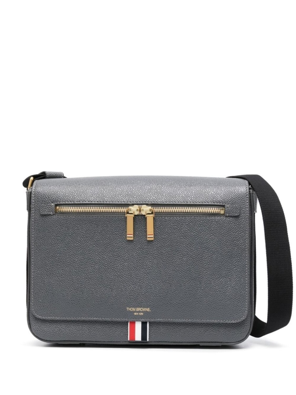 

Thom Browne сумка-мессенджер с логотипом, серый