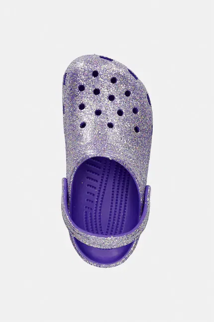 Сланцы детские с блестками Classic Fantasy Glitter Clog K Crocs, фиолетовый — фото 4
