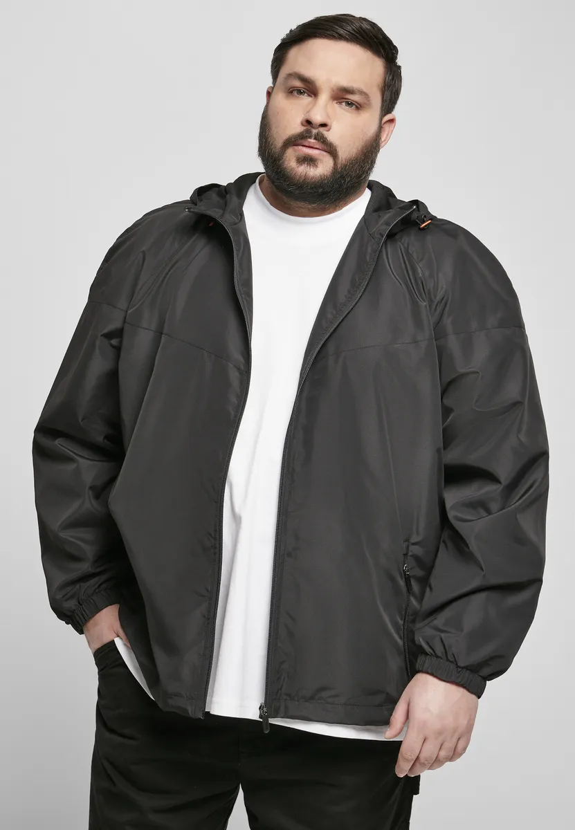 

Куртка всепогодная URBAN CLASSICS " Urban Classics Men's Recycled Windrunner" (1 шт.), с капюшоном, черный