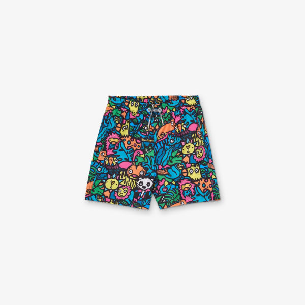 

Шорты для плавания с графическим принтом "Jungle" Munday, возраст 1-12 лет Boardies, мультиколор