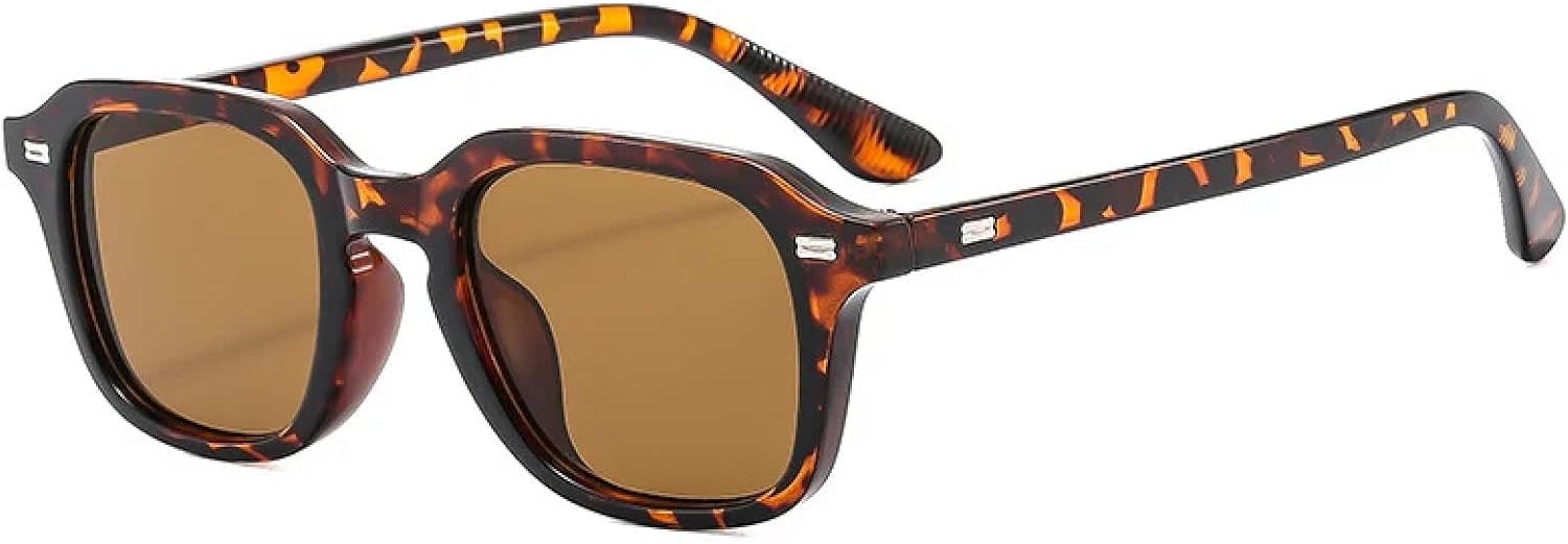 

Солнцезащитные очки с защитой от УФ-излучения UV400 | Овальные заклепки, декоративный леопардовый принт | для женщин и мужчин, для занятий спортом на открытом воздухе и вождения DSVIGF, Lepard-brown