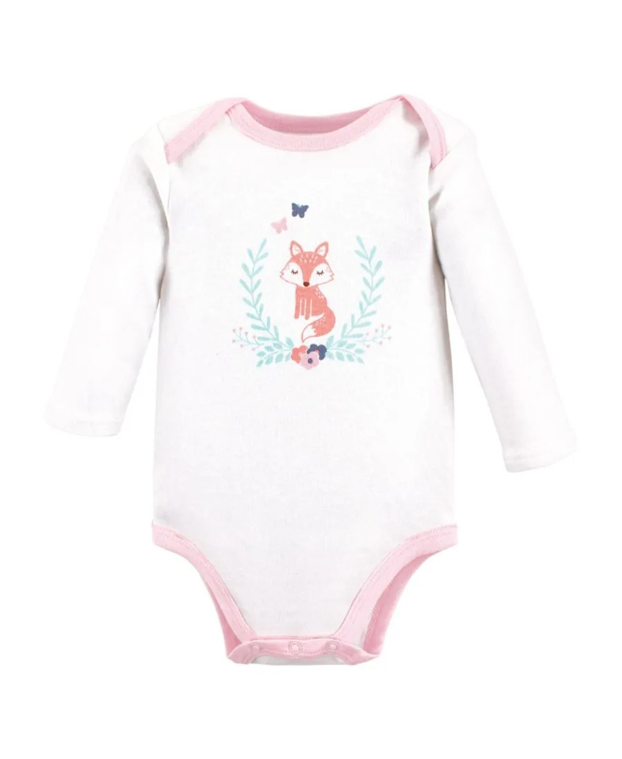 Комплект из 3 хлопковых боди с длинными рукавами Hudson Baby, Woodland Fox — фото 3