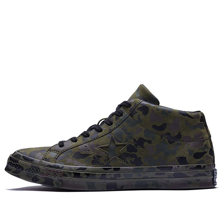 

Кеды Converse One Star Retro Mid Tops Skateboarding Shoes Unisex Camouflage Green, зеленый