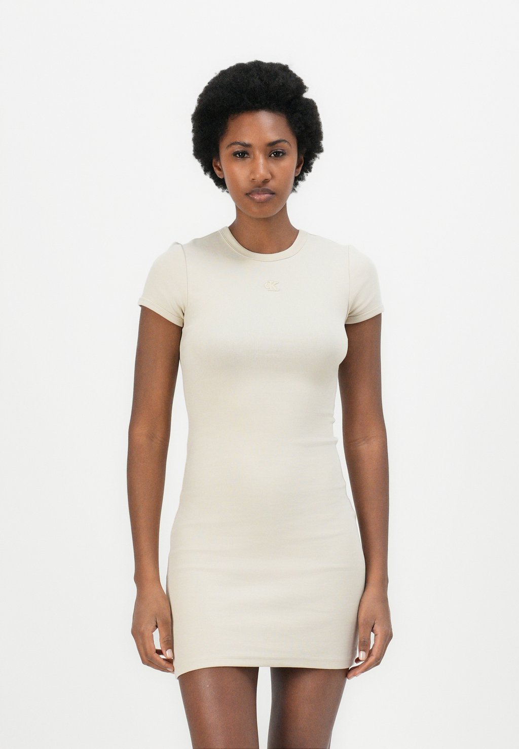 

Платье из джерси CONTOUR Calvin Klein Jeans, бежевый