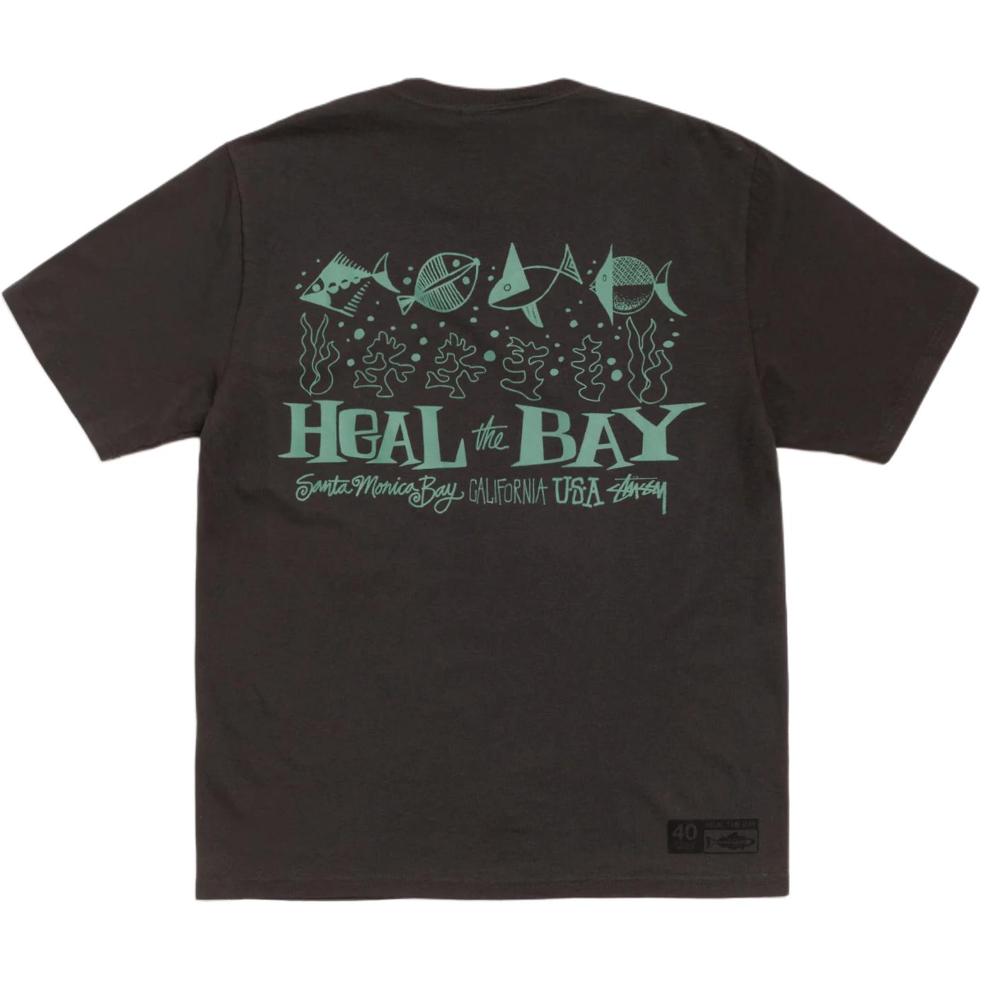 Футболка FW25 HEAL THE BAY 40, окрашенная пигментами, унисекс Stussy, белый — фото 3