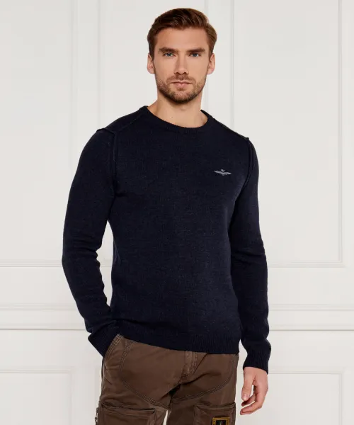 

Шерстяной свитер Regular fit Aeronautica Militare, синий