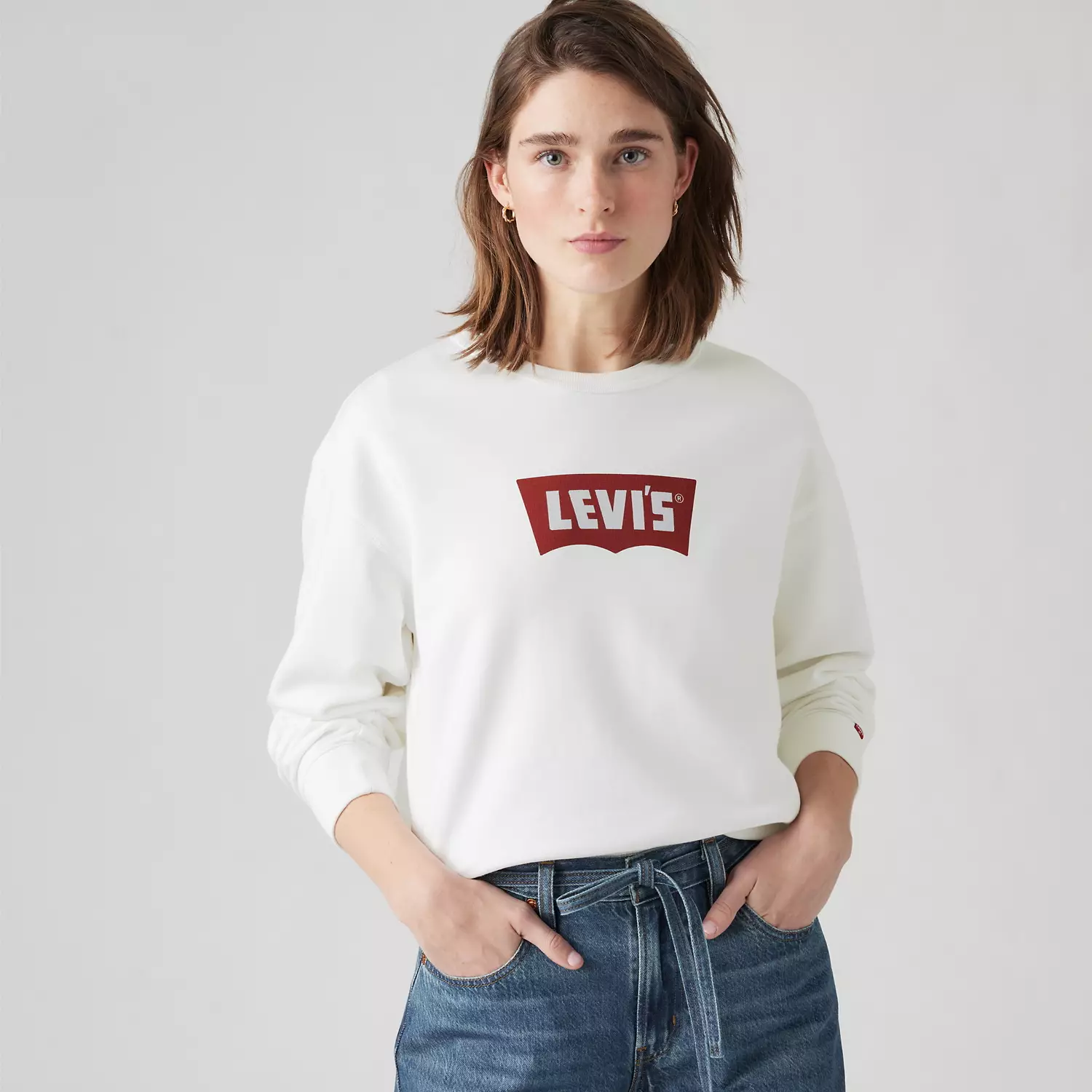 

Толстовка с круглым вырезом и графическим наследием Levi's, белый