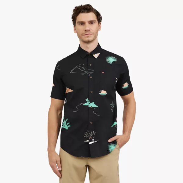 

Мужская рубашка с коротким рукавом на пуговицах Quiksilver, мультиколор