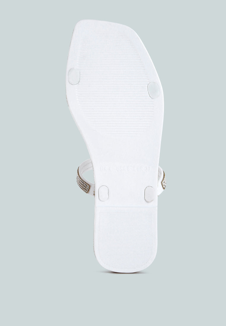 Fenta diamante detail jelly flats London Rag, белый — фото 4