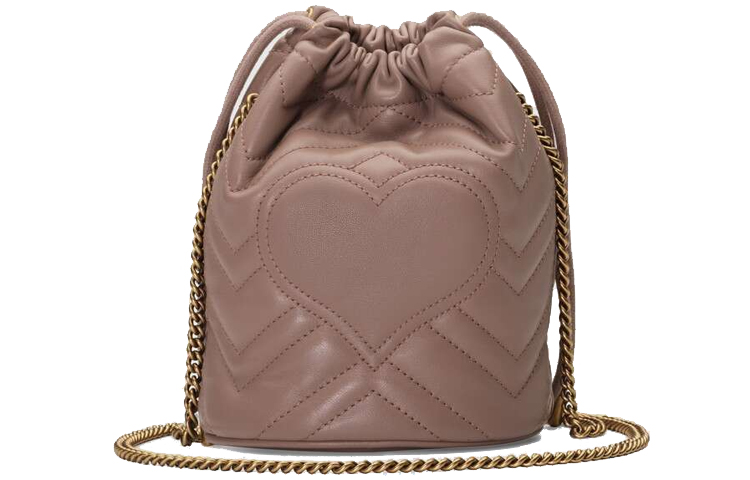 Мини-сумка-ведро GUCCI GG Marmont из стёганой кожи — фото 2