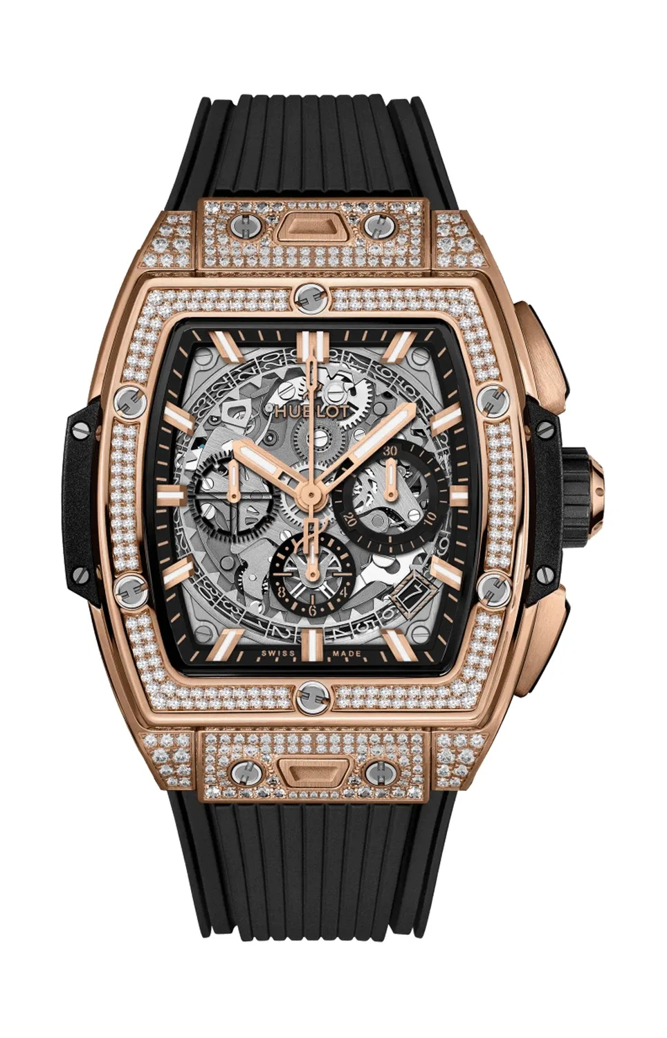 SPIRIT OF BIG BANG KING GOLD PAVÉ 42 ММ - 642.OX.0180.RX.1704 HUBLOT, золотой