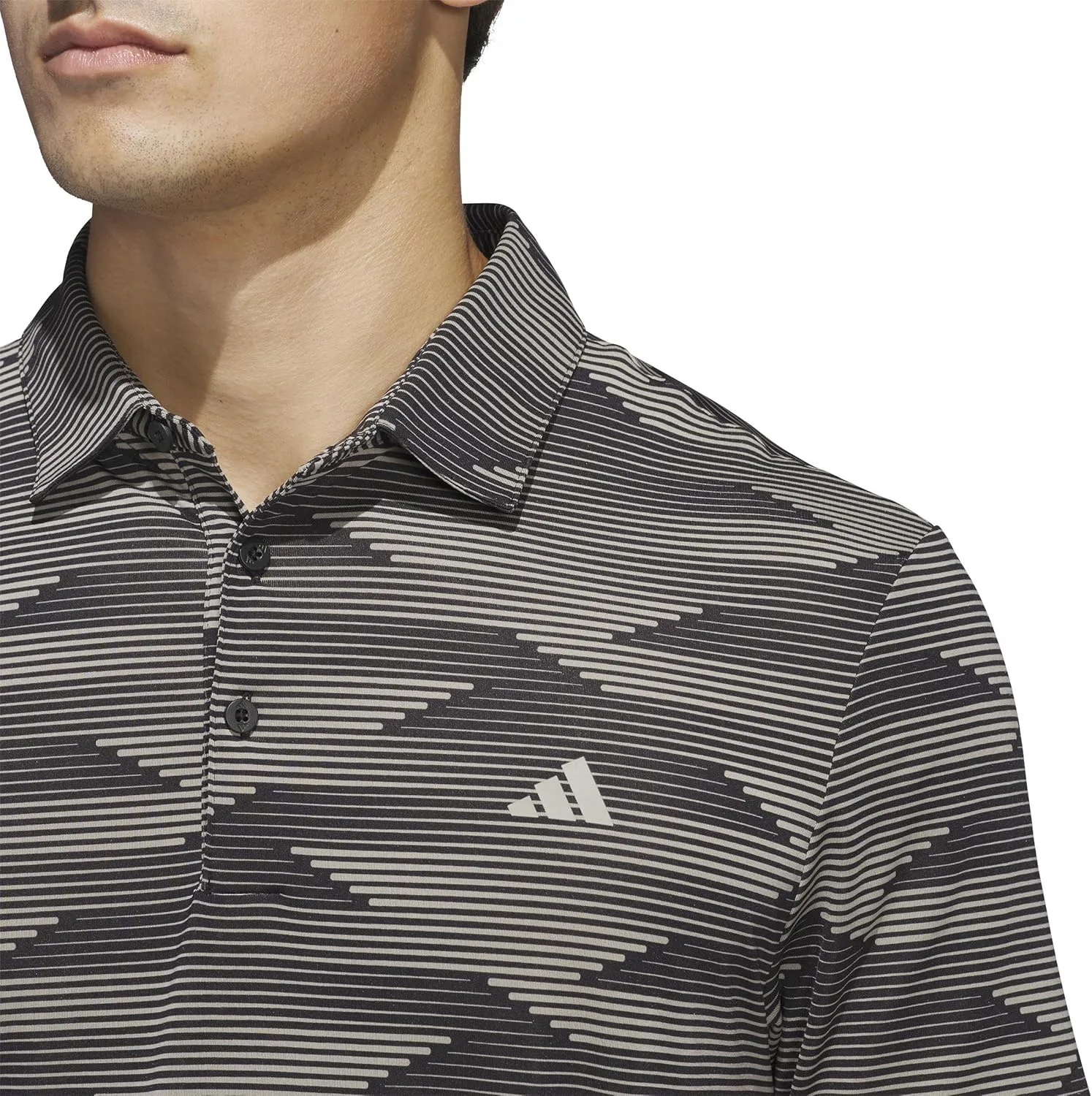 Футболка-поло Adidas Ultimate365 Speed Stripe, черный/бежевый — фото 4
