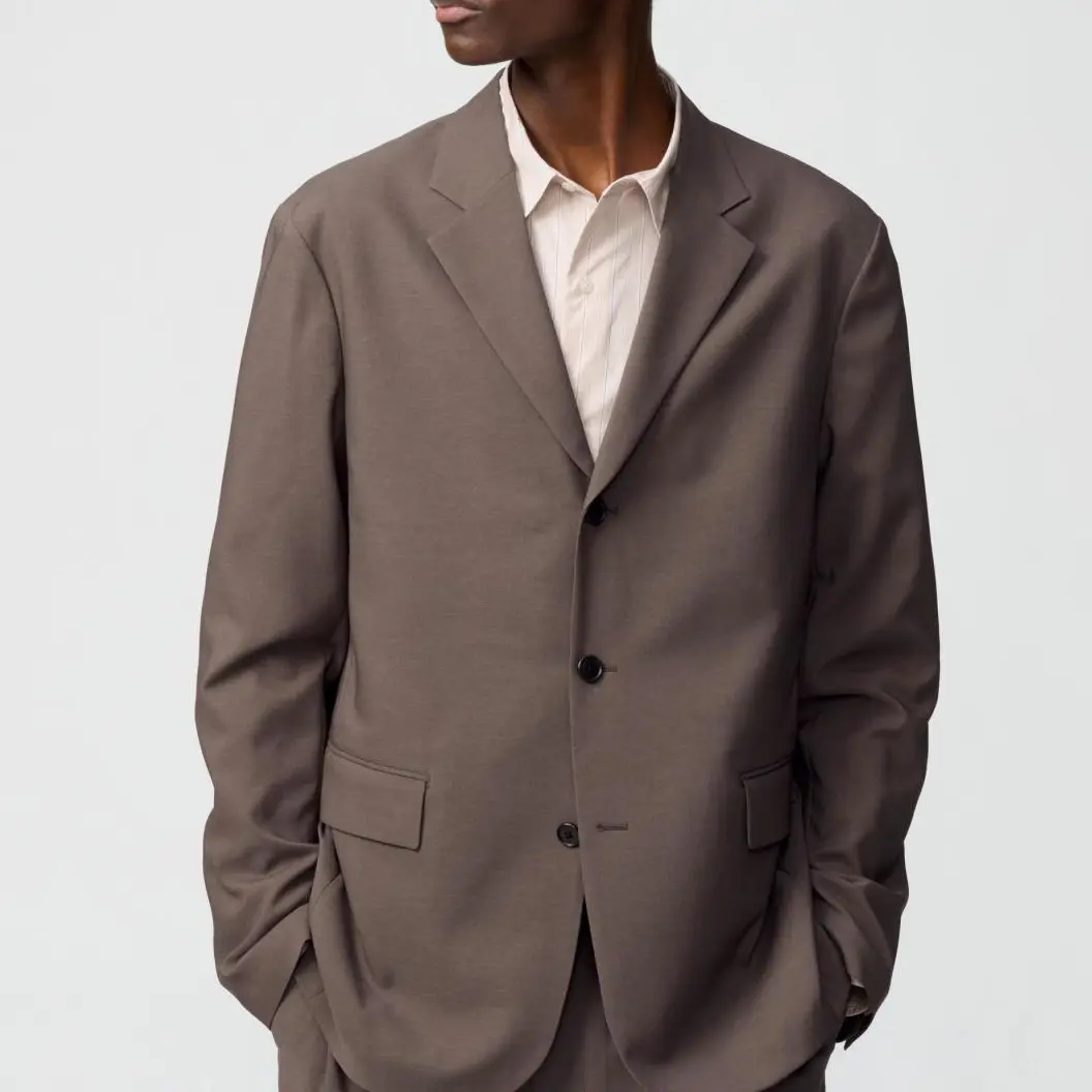 UNIQLO Костюм деловой унисекс тёмно-коричневый, Dark Brown — фото 3