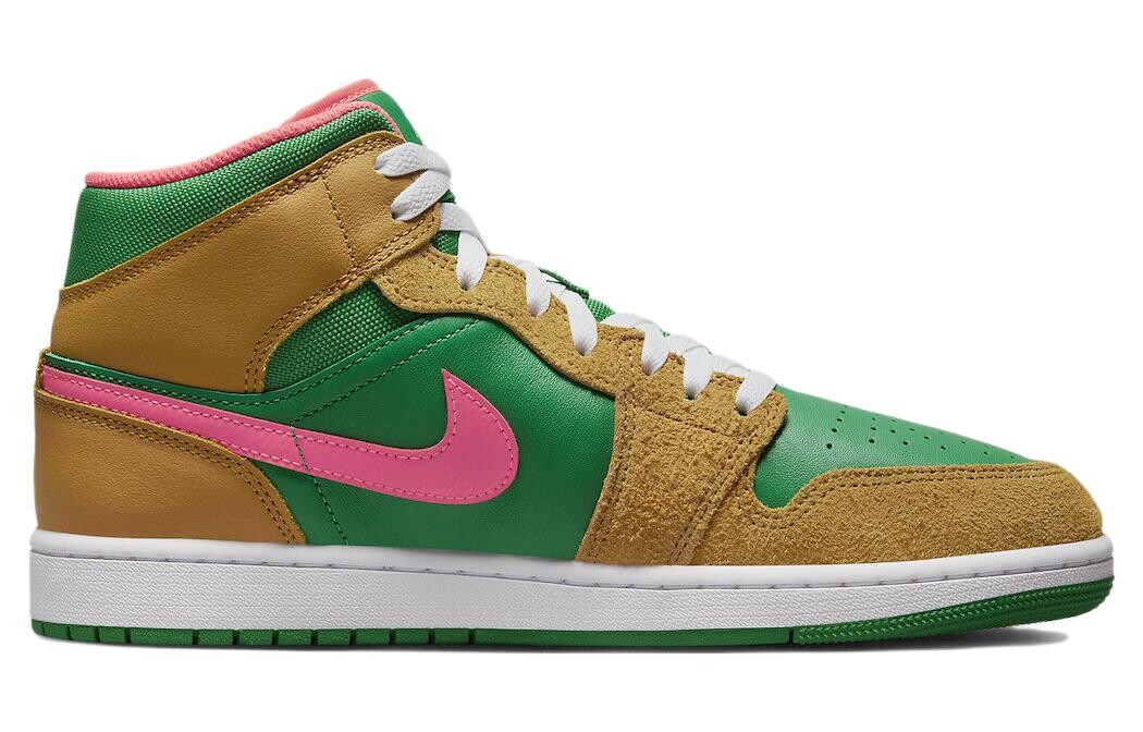 Кроссовки Jordan 1 Mid SE Wheat Watermelon — фото 2