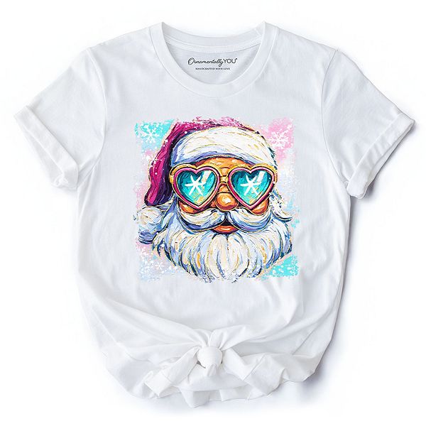 

Футболка с Сантой в очках Merry Christmas Ornamentallyyou, White, Белый, Футболка с Сантой в очках Merry Christmas Ornamentallyyou, White