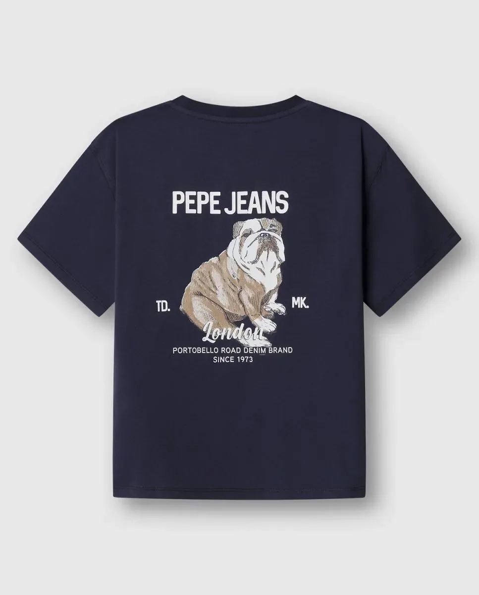 Детская футболка Cutbert Pepe Jeans, темно-синий — фото 2