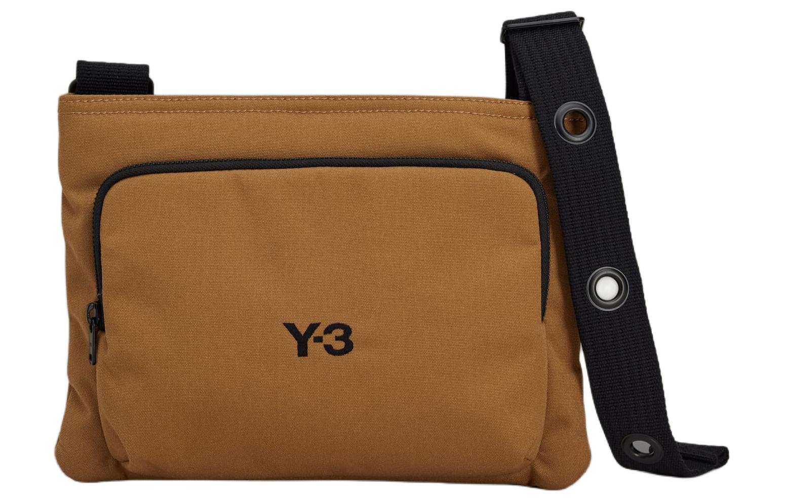 

Y-3 Сумка через плечо y 3 из переработанного полиэстера, обычный размер, унисекс, цвет desert brown