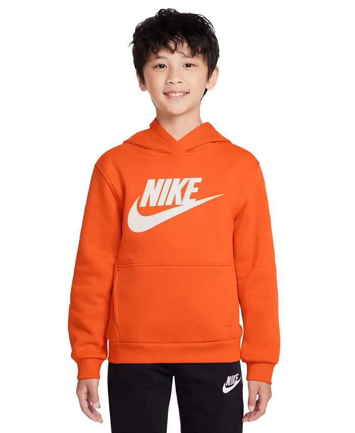 

Толстовка с капюшоном Big Kids Sportswear Club Fleece Nike, оранжевый