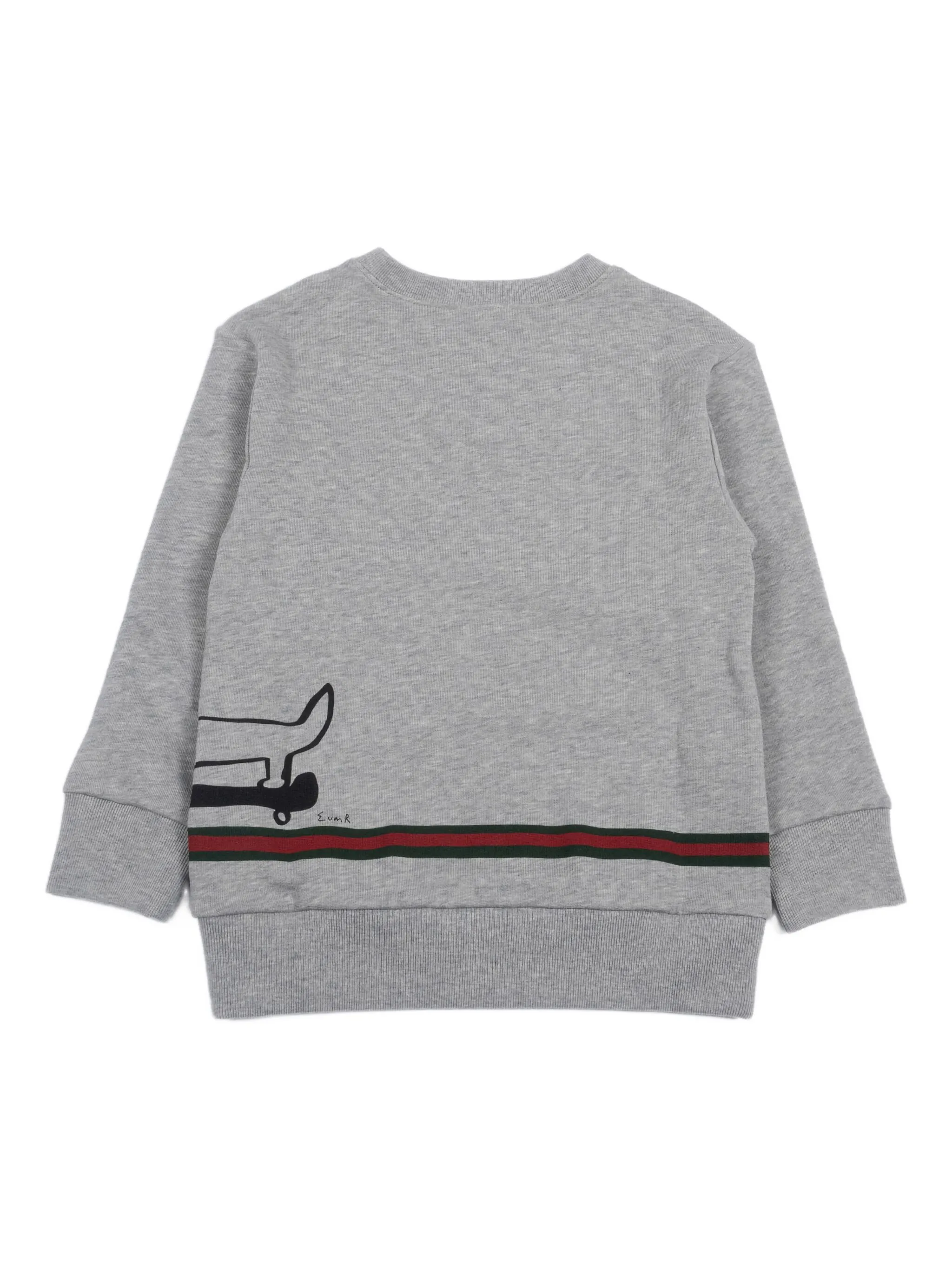 Толстовка с принтом Gucci Kids, серый — фото 2