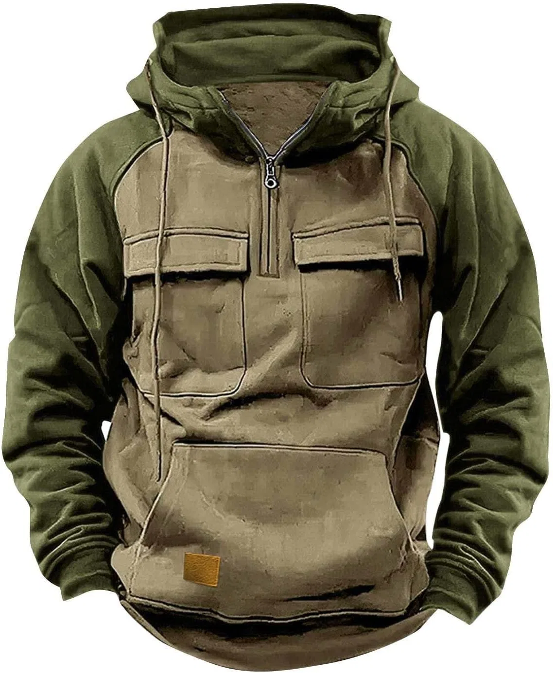 Худи тактическое, полиэстер, Khaki-3