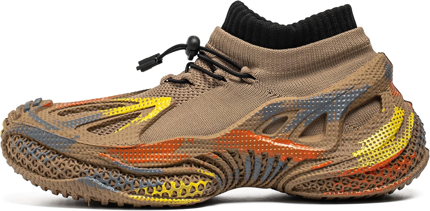 

Мужские стильные вязаные носки-кроссовки, спортивные беговые туфли с подошвой в виде сот, в нескольких цветовых вариантах Generic, Apricot