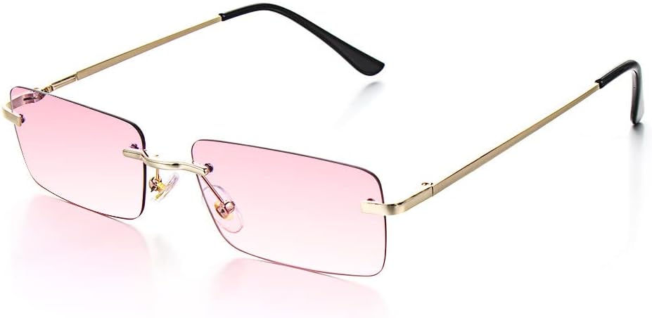 

1 шт. Винтажные прямоугольные солнцезащитные очки с градиентным переходом цвета, унисекс, модные солнцезащитные очки с защитой от УФ-излучения UV400 WNCKSQ, Style1-pink