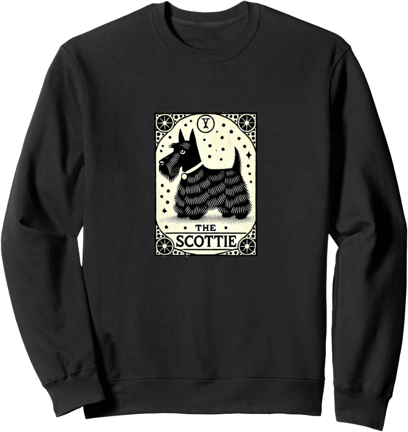 

Толстовка с изображением шотландского терьера и картой Таро Скотти Vintage Scottish Arts Snugg, черный