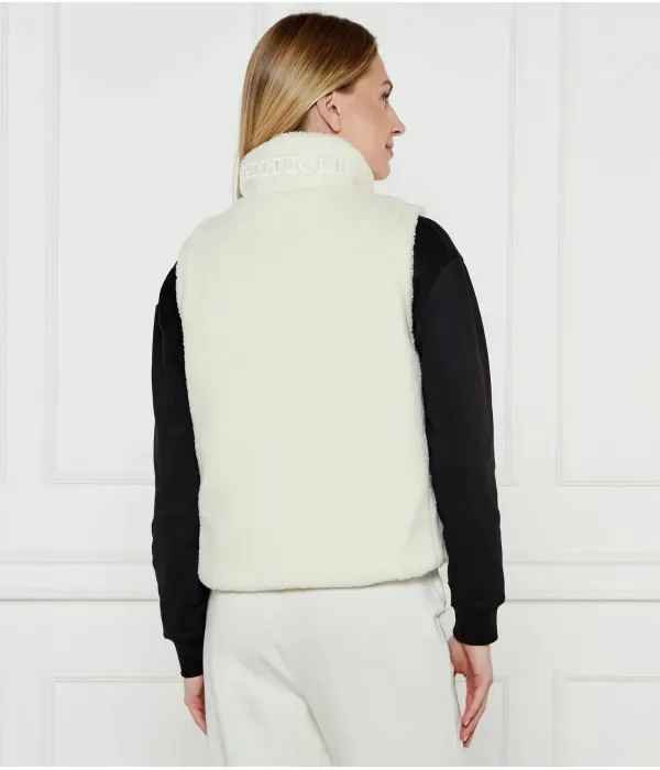 Двусторонний пуховый жилет regular fit Tommy Hilfiger, экрю — фото 4