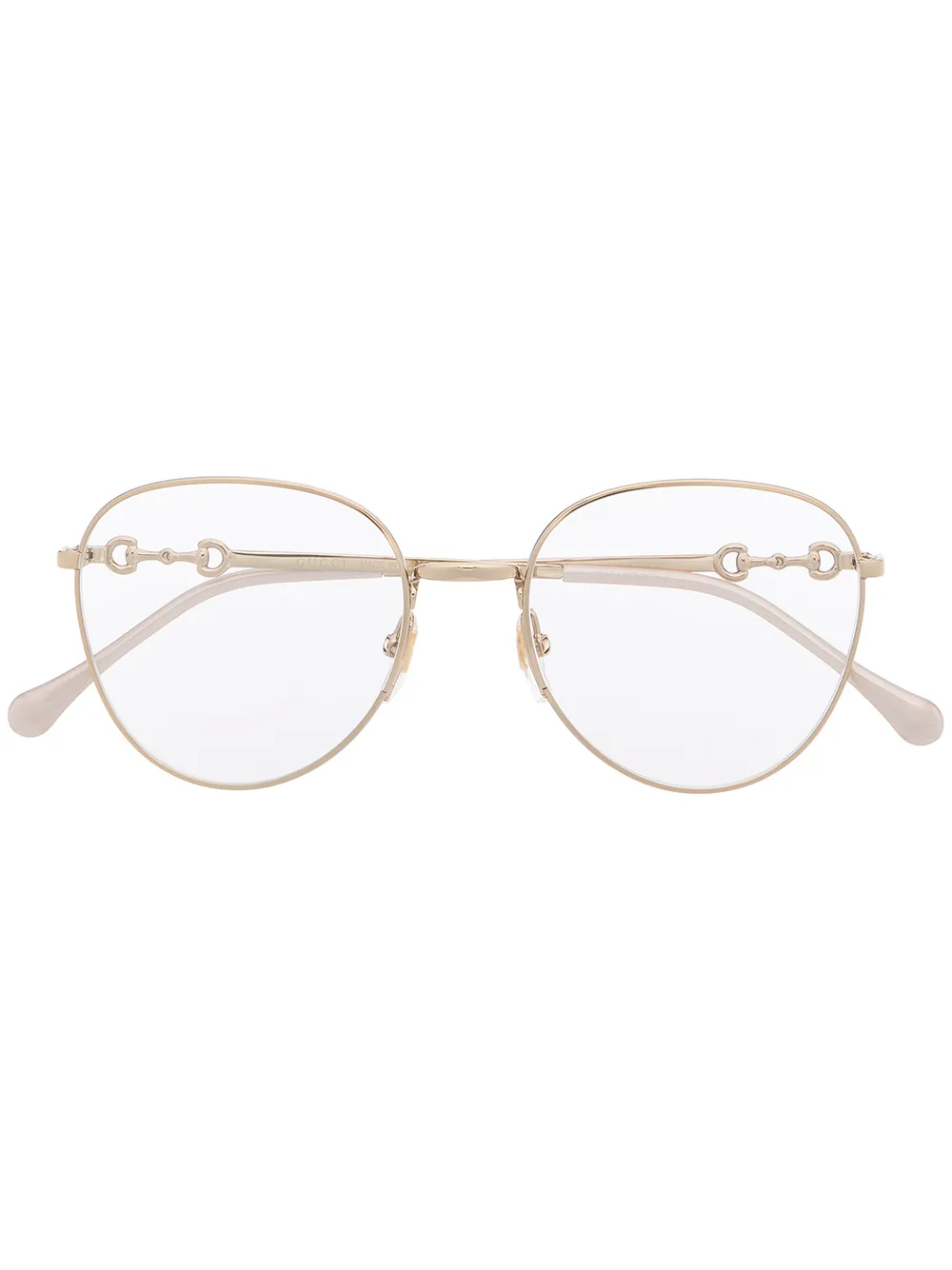 

Очки в круглой оправе Gucci Eyewear, золотой