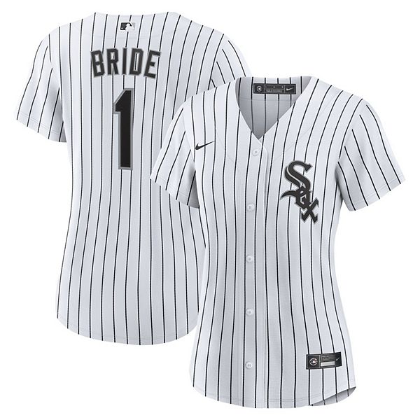 

Женская белая реплика домашней футболки Chicago White Sox #1 Bride Nike, Белый, Женская белая реплика домашней футболки Chicago White Sox #1 Bride Nike