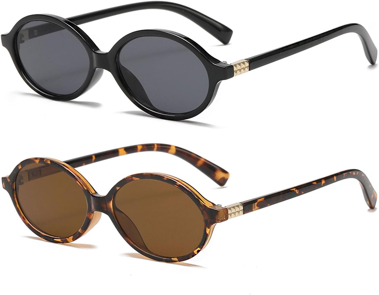 

Ретро овальные солнцезащитные очки для женщин и мужчин, модные круглые солнцезащитные очки в черепаховой оправе, винтажные очки 90-х SUNBSR, Z1(black/Grey+tortoise/Brown)