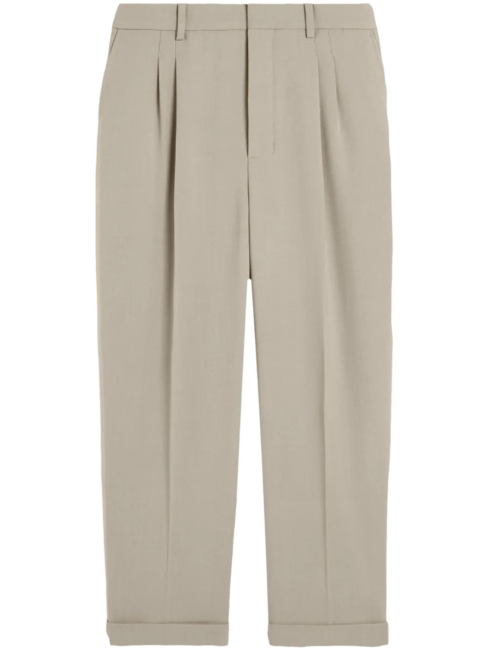 

Зауженные брюки со складками AMI Paris, нейтральный