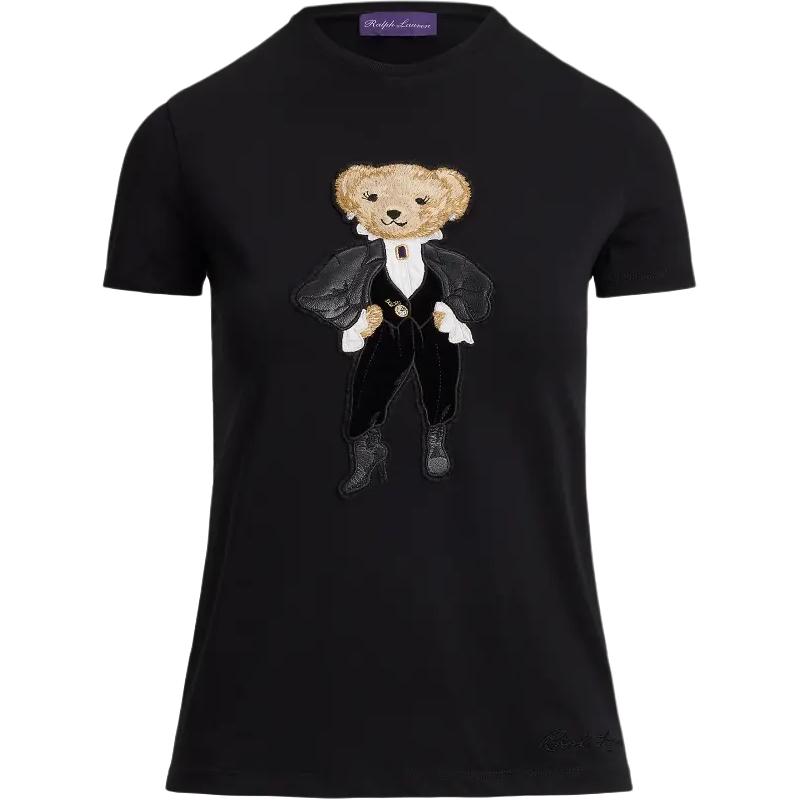 

Футболка с аппликацией Polo Bear Ralph Lauren, черный