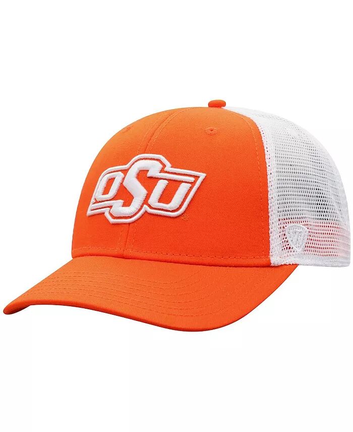 

Мужская оранжево-белая кепка-кнопка Trucker Snapback от Oklahoma State Cowboys Top of the World