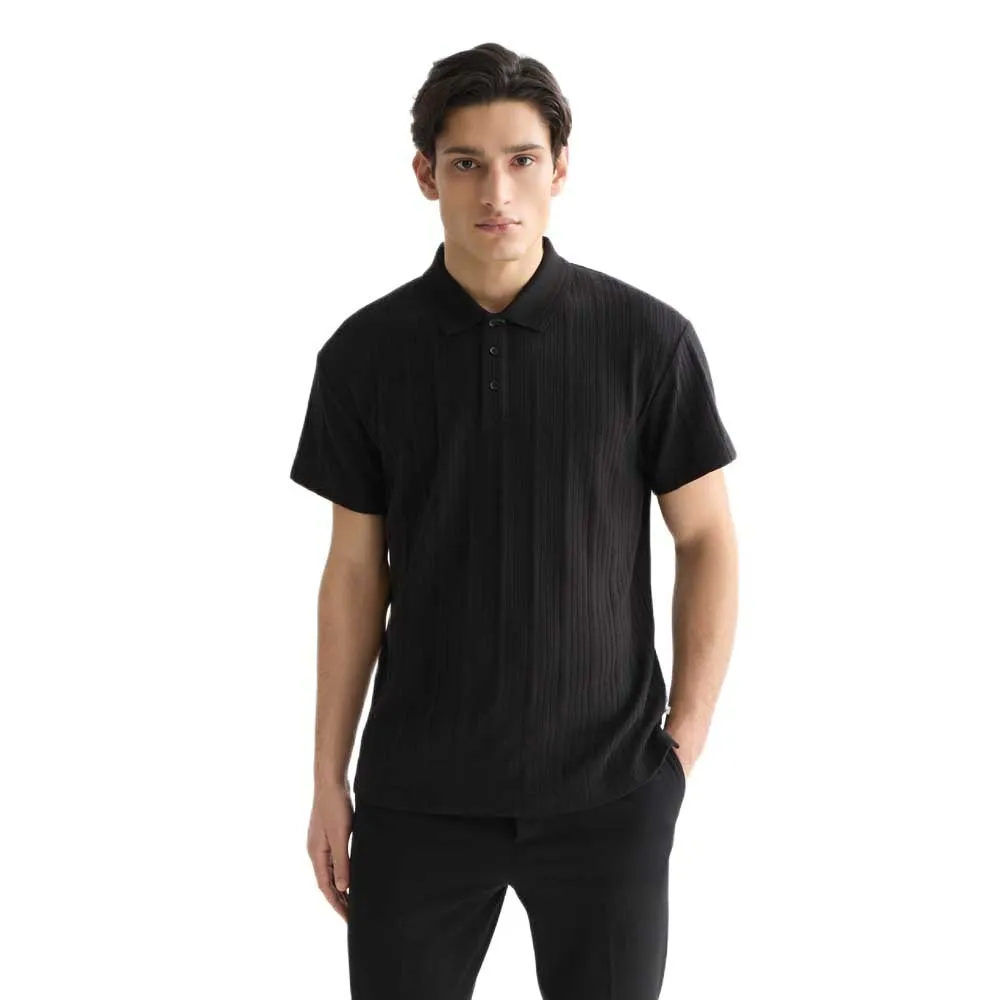 

Поло Scotch & Soda 182269 свободного кроя с коротким рукавом, черный