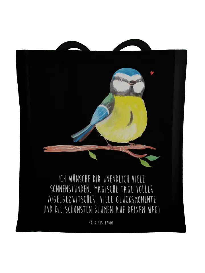 

Сумка для переноски Mr & Mrs Panda Vogel Blaumeise, черный