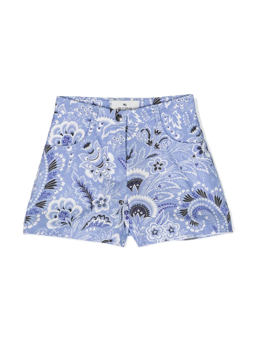 

Шорты с принтом пейсли ETRO KIDS, синий