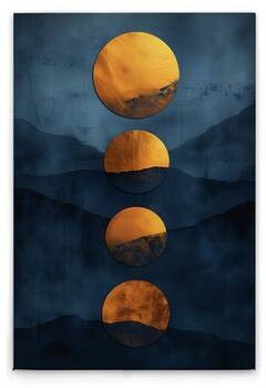 

Картина на холсте A.S. Création Indigo Sunset цвет blaugold