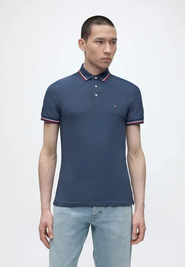Поло Slim fit Tommy Hilfiger, цвет Эгейское море